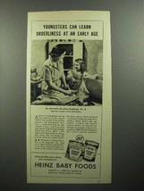 1945 Heinz Baby Food Ad - Youngsters Learn Orderliness - £14.72 GBP
