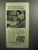 1945 Heinz Baby Food Ad - Simple Exercises - $18.49