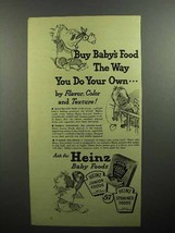1946 Heinz Baby Food Ad - Buy The Way You Do Your Own - $18.49