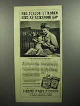 1946 Heinz Baby Food Ad - Need an Afternoon Nap - £14.72 GBP