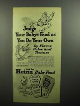 1946 Heinz Baby Food Ad - Judge As You Do Your Own - $18.49