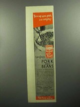 1946 Van Camp&#39;s Pork and Beans Ad - Pass Up Your Plate - £14.55 GBP