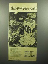 1946 Nabisco Ritz Crackers Ad - Good Grounds for Picnic - £13.82 GBP