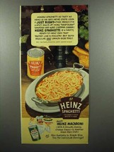 1953 Heinz Spaghetti Ad - Making Tasty is an Art! - $18.49