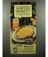 1953 Heinz Spaghetti Ad - Making Tasty is an Art! - $18.49