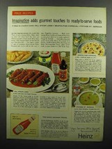 1959 Heinz Tomato Ketchup Ad - Gourmet Touches - $18.49