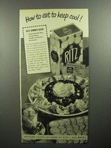 1946 Nabisco Ritz Crackers Ad - Eat to Keep Cool! - £14.87 GBP