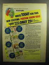 1947 Postum Drink Ad - Exciting Grow-Rule - £14.72 GBP