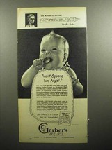 1947 Gerber&#39;s Baby Food Ad - Aren&#39;t Spoons Fun Angel? - £14.78 GBP