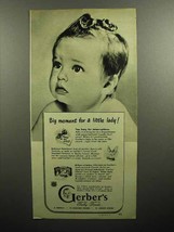 1947 Gerber&#39;s Baby Food Ad - Big Moment for Little Lady - £14.78 GBP