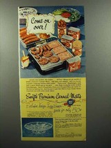 1950 Swift&#39;s Premium Canned Meats Ad - Come on Over - £14.65 GBP