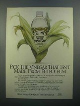 1986 Heinz Vinegar Ad - Isn&#39;t Made From Petroleum - £14.46 GBP