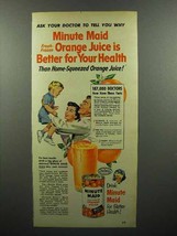 1952 Minute Maid Orange Juice Ad - Better for Health - £14.78 GBP