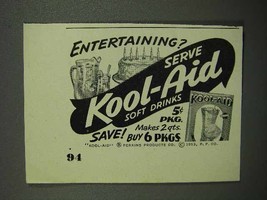 1953 Kool-Aid Drink Mix Ad - Entertaining? - £14.78 GBP