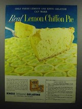 1959 Knox Unflavored Gelatine Ad - Lemon Chiffon Pie - £14.78 GBP