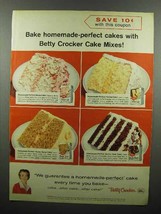 1959 Betty Crocker Cake Mixes Ad - Homemade-Perfect - £14.52 GBP