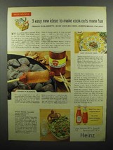 1959 Heinz Hamburger Relish Ad - Cook-Outs More Fun - £14.46 GBP