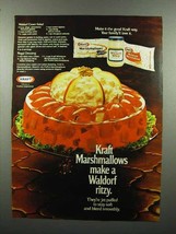 1972 Kraft Marshmallows, Miracle Whip Ad - Waldorf - $18.49