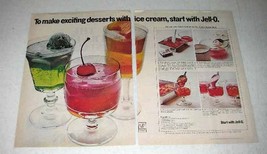 1973 Jell-O Gelatine Ad - Exciting Desserts Ice Cream - £14.48 GBP