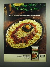 1972 Kraft Spaghetti Dinner Ad - Rich, Red and Hearty - $18.49