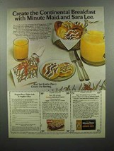 1980 Minute Maid Orange Juice, Sara Lee Danish Ad - $18.49