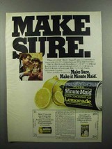 1980 Minute Maid Frozen Lemonade Ad - Make Sure - $18.49