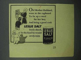 1944 Leslie Salt Ad - Old Mother Hubbard - £14.78 GBP