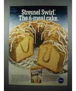 1980 Pillsbury Cinnamon Streusel Swirl Cake Mix Ad - £14.69 GBP