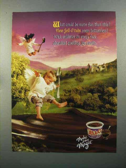 2001 Jell-O Pudding Tubs Ad - What Could be More Fun? - $18.49