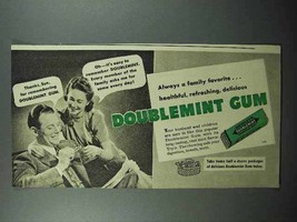 1940 Wrigley&#39;s Doublemint Gum Ad - Family Favorite - £14.73 GBP
