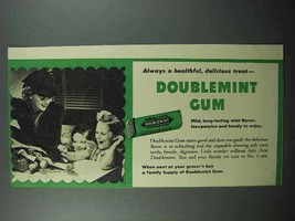1940 Wrigley&#39;s Doublemint Gum Ad - Delicious Treat - £14.73 GBP