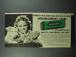 1941 Wrigley&#39;s Doublemint Gum Ad - Love to Chew - £14.73 GBP