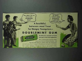 1940 Wrigley&#39;s Doublemint Gum Ad - Between-Meal Treat - £14.73 GBP