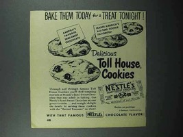 1950 Nestle&#39;s Chocolate Ad - Toll House Cookies - £14.78 GBP