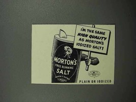 1941 Morton&#39;s Iodized Salt Ad - High Quality - £14.50 GBP