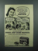 1941 Quaker Oats Muffets Cereal Ad - Favorite Meal - £14.50 GBP