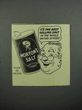 1942 Morton's Iodized Salt Ad - Best Selling - $18.49