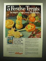 1970 Kellogg&#39;s Rice Krispies Cereal Ad - Festive Treats - £14.65 GBP