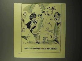 1946 Folgers Coffee Ad - £14.50 GBP