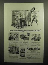 1951 Sanka Coffee Ad - Does Coffee Bring Out the Beast? - $18.49