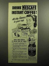 1951 Nescafe Instant Coffee Ad - Drink - $18.49