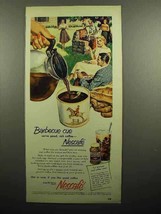 1951 Nescafe Coffee Ad - Barbecue Cue - $18.49