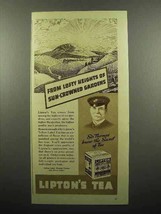 1937 Lipton&#39;s Tea Ad - From Lofty Heights of Gardens - $18.49