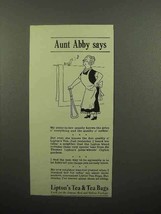 1941 Lipton's Tea Ad - Aunt Abby Says - Beating Rug - £14.45 GBP