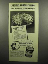 1945 Borden's Eagle Condensed Milk Ad - Lemon Filling - £14.50 GBP