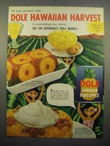 1957 Dole Pineapple Ad - Dole Hawaiian Harvest - $18.49