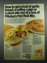1972 Pillsbury Create-A-Hot Roll Mix Ad - $18.49