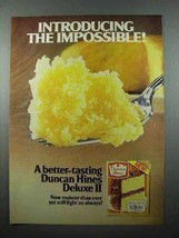 1979 Duncan Hines Deluxe II Cake Mix Ad - Impossible - £14.49 GBP