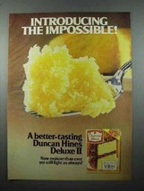 1979 Duncan Hines Deluxe II Cake Mix Ad - Impossible - £14.61 GBP