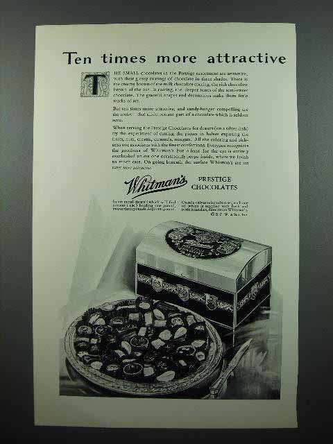 1929 Whitman's Prestige Chocolates Ad - Attractive - $18.49